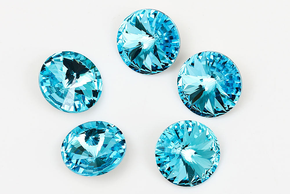 Galaxy Crystal Fancy Rivoli Stone Dark Aqua Rhinestone Multi Size