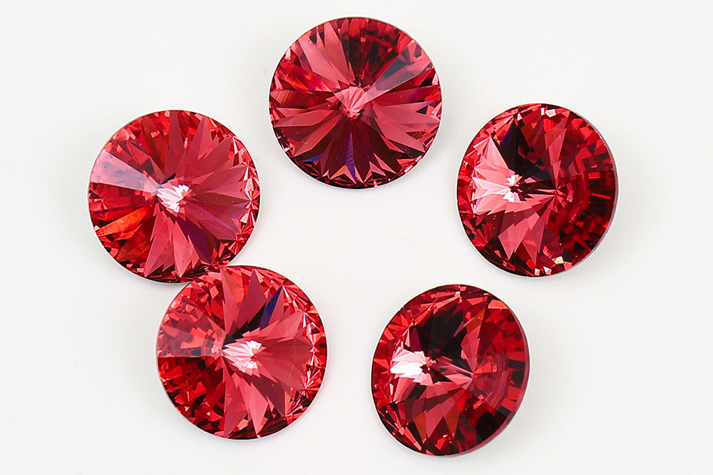 Galaxy Crystal Fancy Rivoli Stone Lt.Fuchsia Rhinestone Multi Size