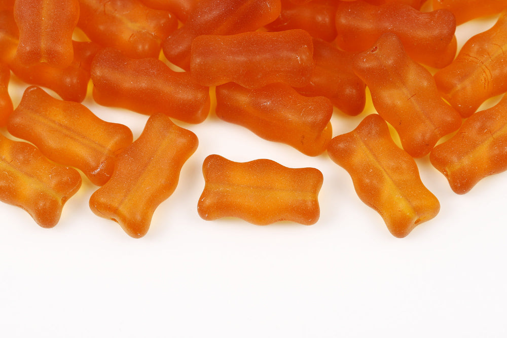 Gummy Bear 20×11mm Topaz Matt 1-Hole Czech Beads