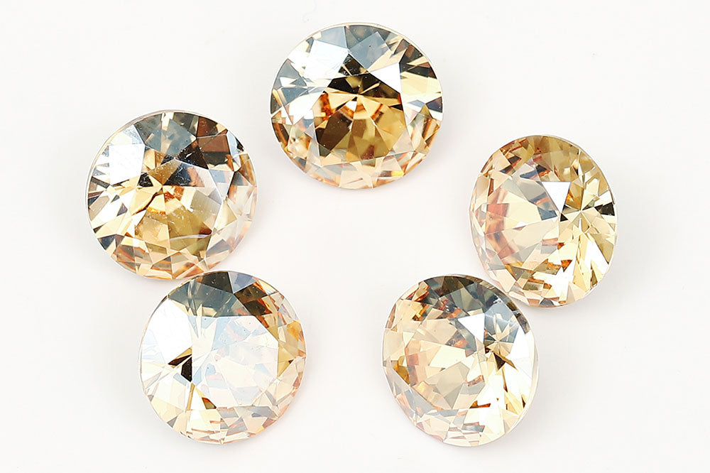 Galaxy Crystal Fancy Round Stone Crystal Golden Light Rhinestone Multi Size
