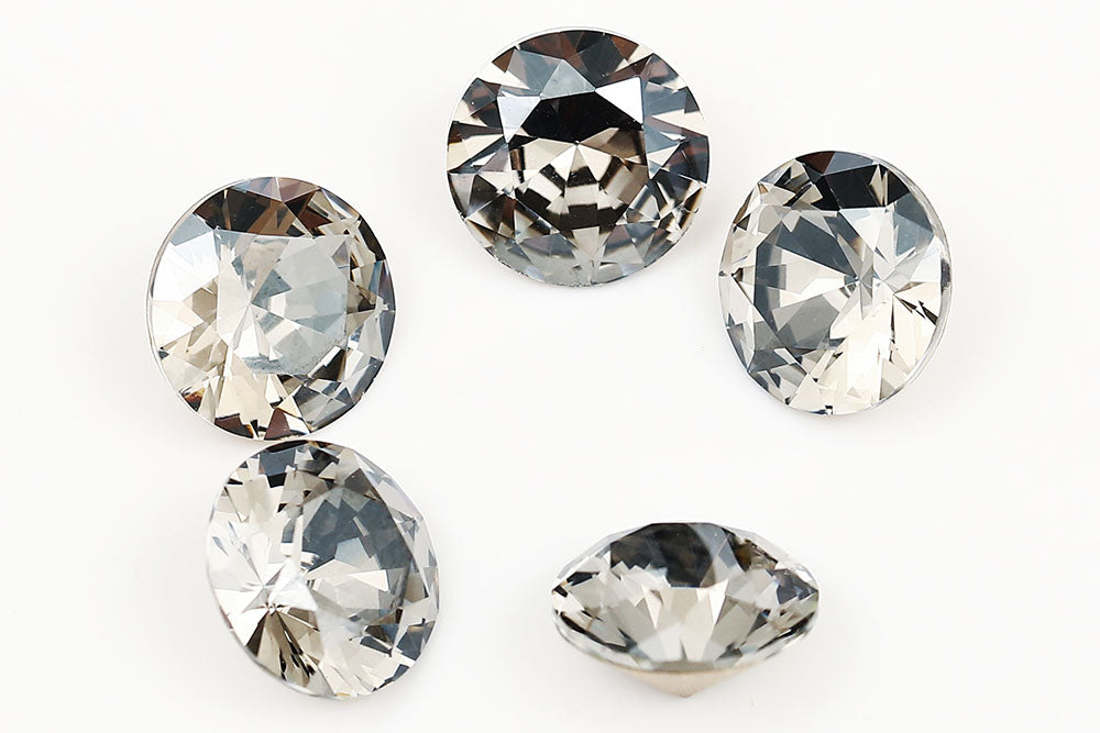 Galaxy Crystal Fancy Round Stone Crystal Silver Shadow Rhinestone Multi Size