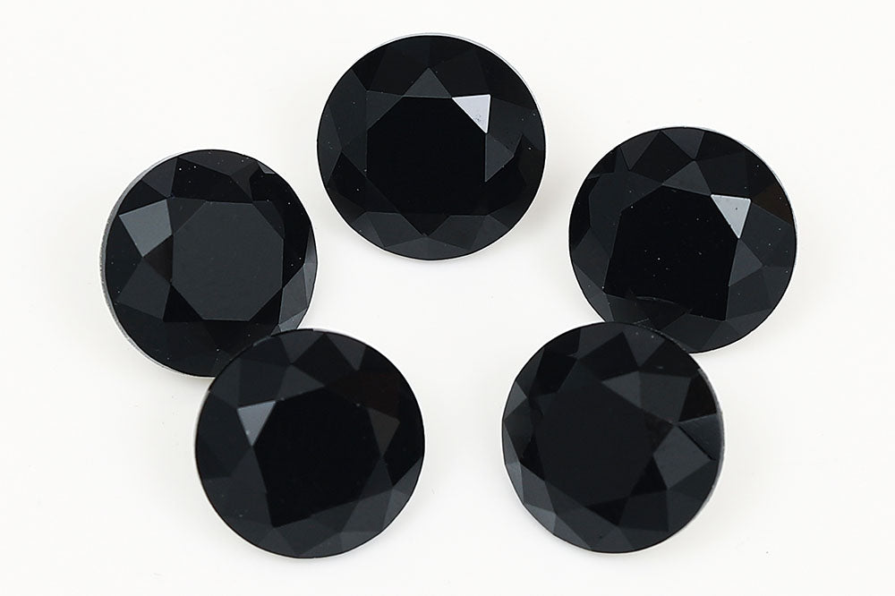 Galaxy Crystal Fancy Round Stone Jet Rhinestone Multi Size