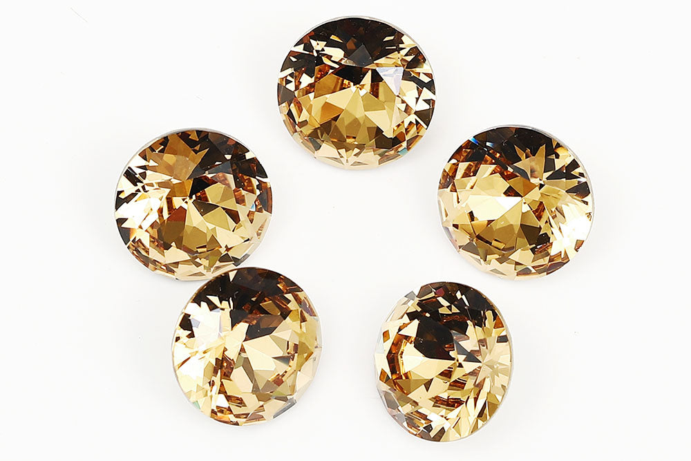 Galaxy Crystal Fancy Round Stone Lt.Colorado Topaz Rhinestone Multi Size