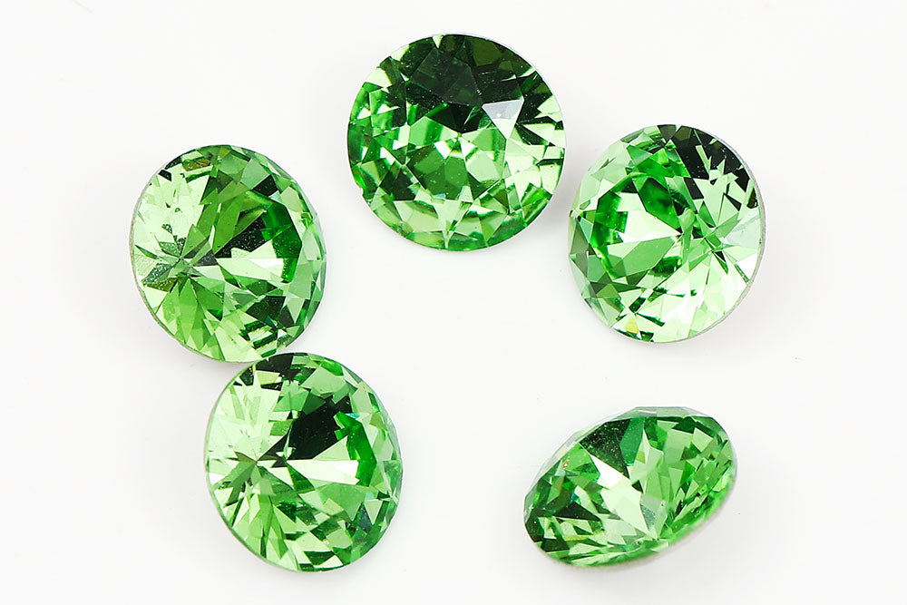 Galaxy Crystal Fancy Round Stone Peridot Rhinestone Multi Size
