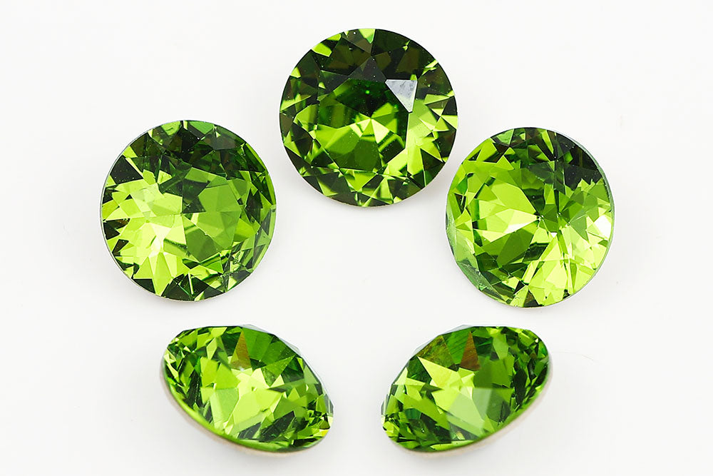 Galaxy Crystal Fancy Round Stone Olivine Rhinestone Multi Size