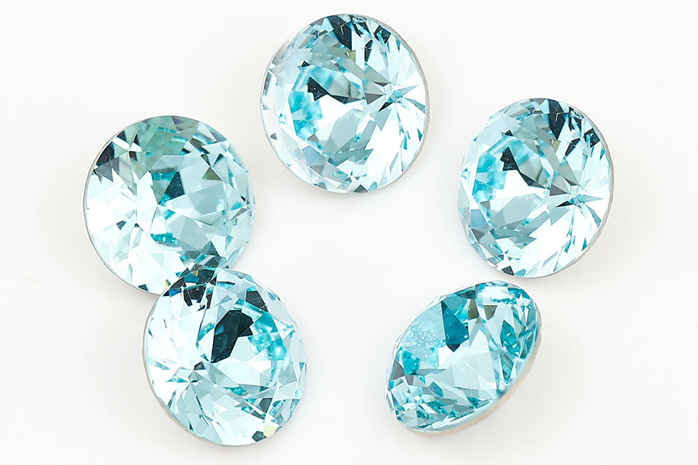 Galaxy Crystal Fancy Round Stone Aqua Rhinestone Multi Size