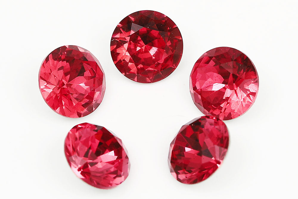 Galaxy Crystal Fancy Round Stone Lt.Fuchsia Rhinestone Multi Size