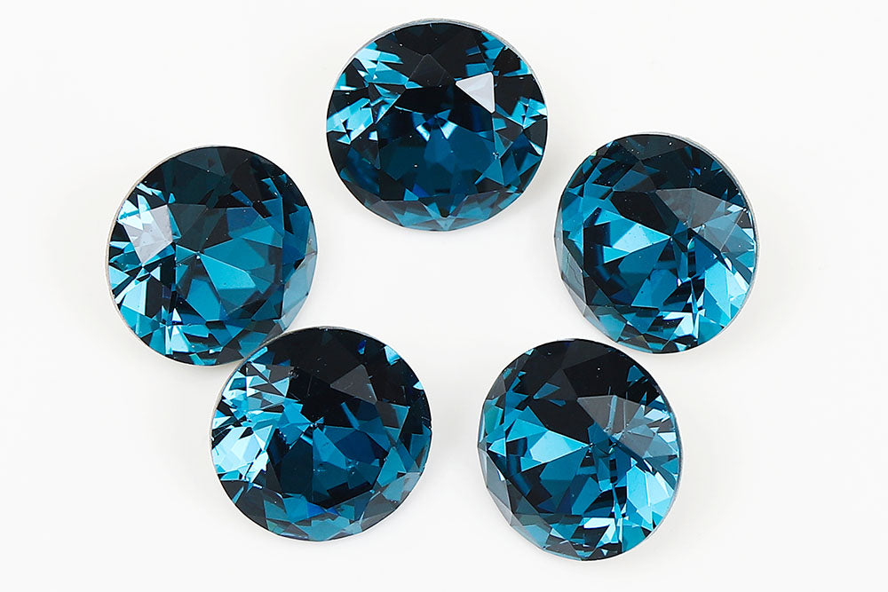 Galaxy Crystal Fancy Round Stone Lt.Montana Rhinestone Multi Size