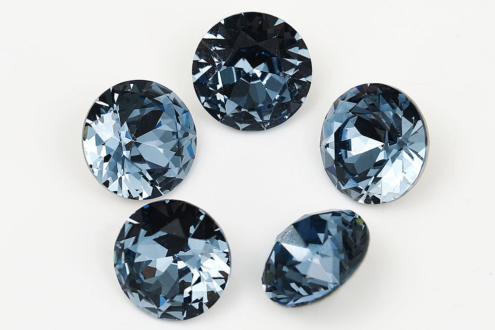 Galaxy Crystal Fancy Round Stone Denim Blue Rhinestone Multi Size