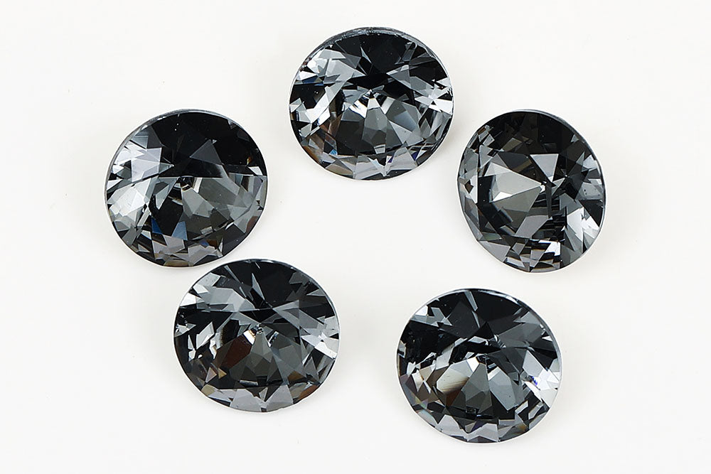 Galaxy Crystal Fancy Round Stone Gray Rhinestone Multi Size