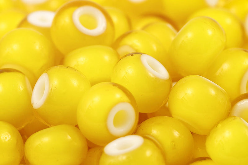 Preciosa Rocailles 8/0 Opaque Cornelian Yellow col.83701