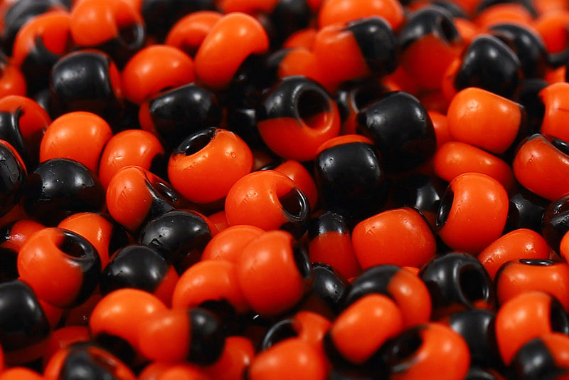 Preciosa Rocailles 8/0 Harlequin Black&Orange Col.93750