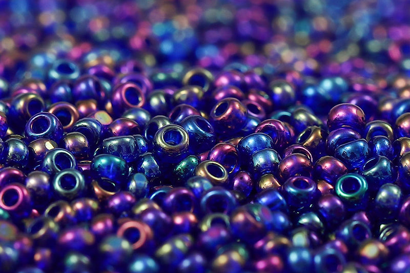 Preciosa Charlottes 13/0 Deep Cobalt Rainbow col.31100