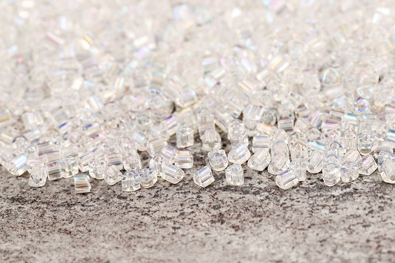 Preciosa Triangles 3.5×3.5mm Transparent Crystal Rainbow Col.58135