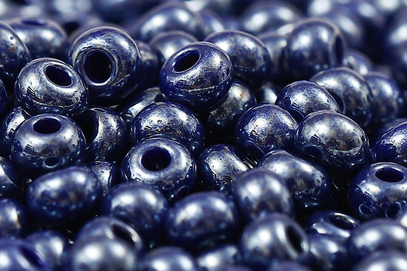 Preciosa Rocailles 6/0 Navy Blue Lustered col.33061