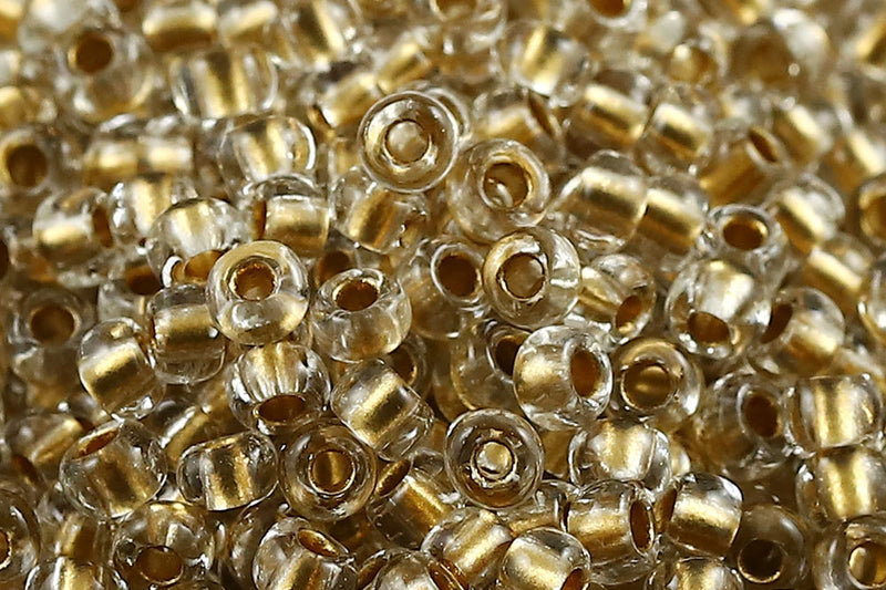Preciosa Rocailles 8/0 Crystal Bronze Lined col.68106