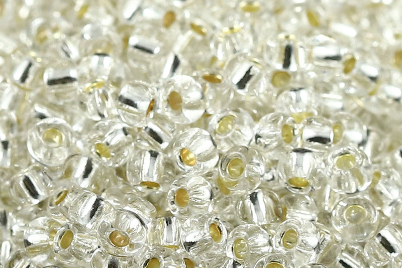 Preciosa Rocailles 8/0 Crystal Silver Lined col.78102