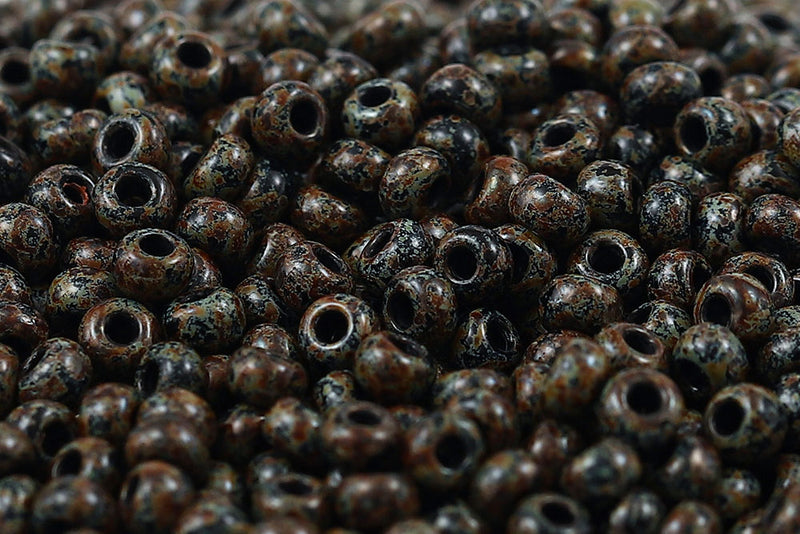 Preciosa Rocailles 11/0 Opaque Black Travertin col.29980