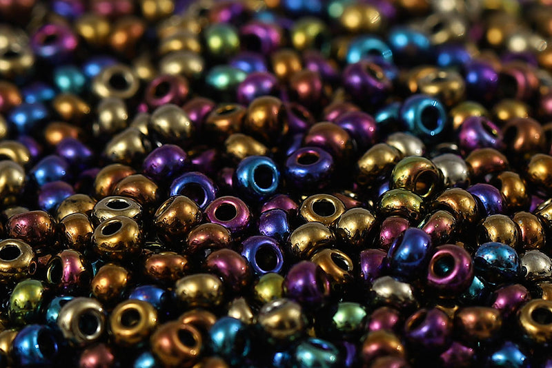 Preciosa Rocailles 11/0 Opaque Rainbow Black col.59205