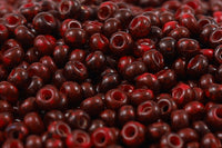 Preciosa Rocailles 6/0 Opaque Red Travertin col.99190