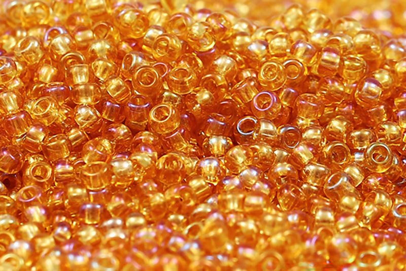 Preciosa Rocailles 11/0 Transparent Topaz Rainbow col.11050