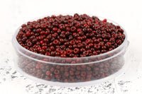 Preciosa Rocailles 6/0 Opaque Red Travertin col.99190