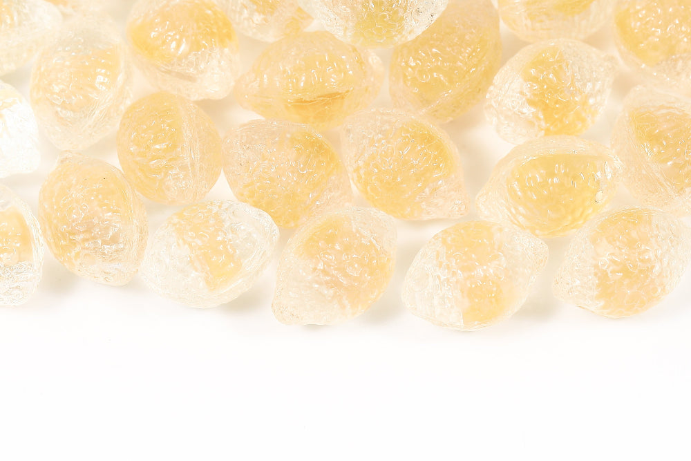 Lemon 14×10mm Crystal Brown Mixed 1-Hole Czech Beads