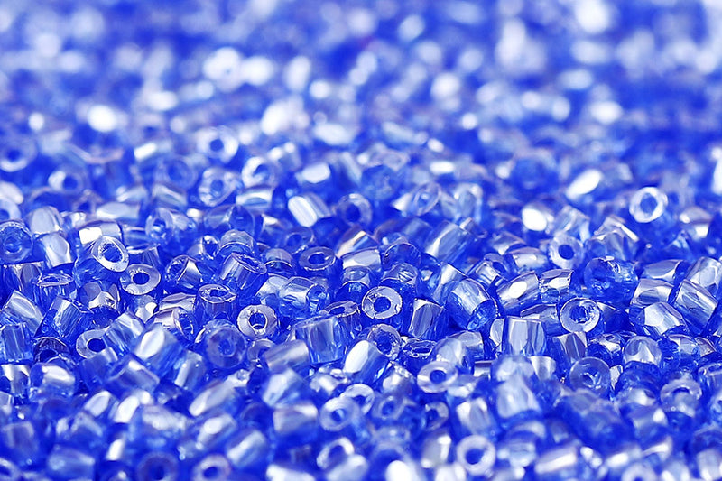 Preciosa 3-Cut 12/0 Transparent Sapphire Luster col.36050