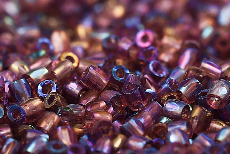 Preciosa 3-Cut 12/0 Transparent Amethyst Rainbow col.21060