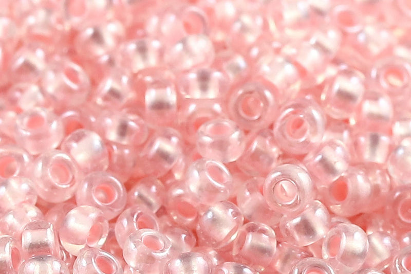 Preciosa Rocailles 6/0 Pearl Pastel Pink Lining col.382PP