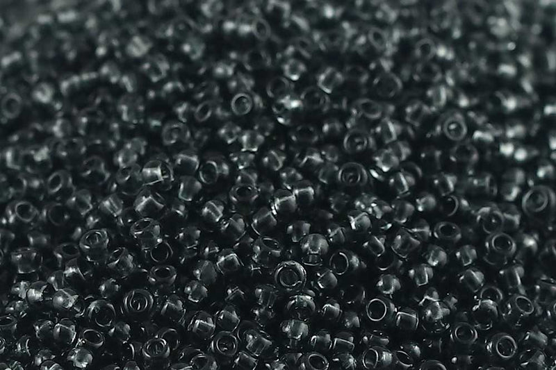 Preciosa Rocailles 11/0 Transparent Black Diamond col.40010