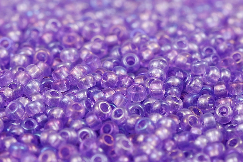 Preciosa Rocailles 11/0 Transparent Mauve Rainbow col.41123