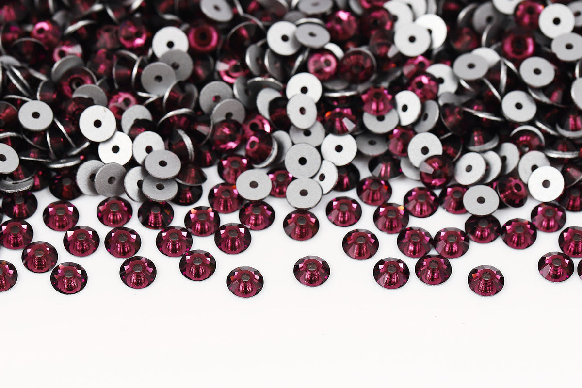 Preciosa Sew On Crystals Center Hole Flatback Amethyst