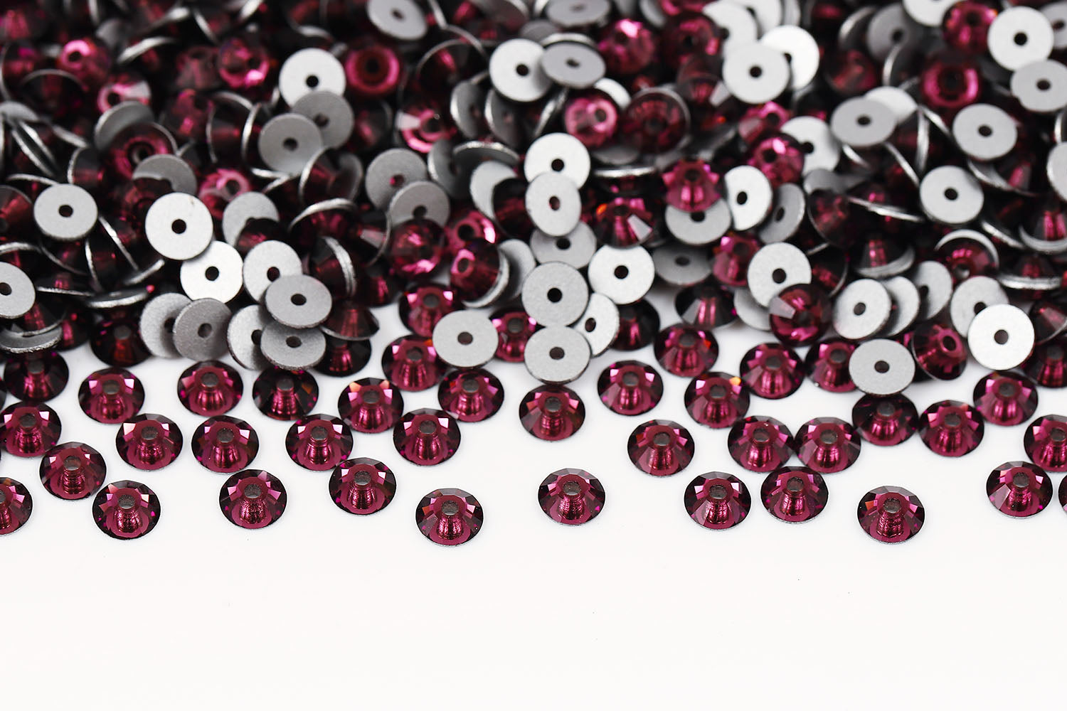 Preciosa Sew On Crystals Center Hole Flatback Amethyst