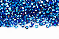 Preciosa Crystal Bicone Beads Cobalt Blue AB 2X