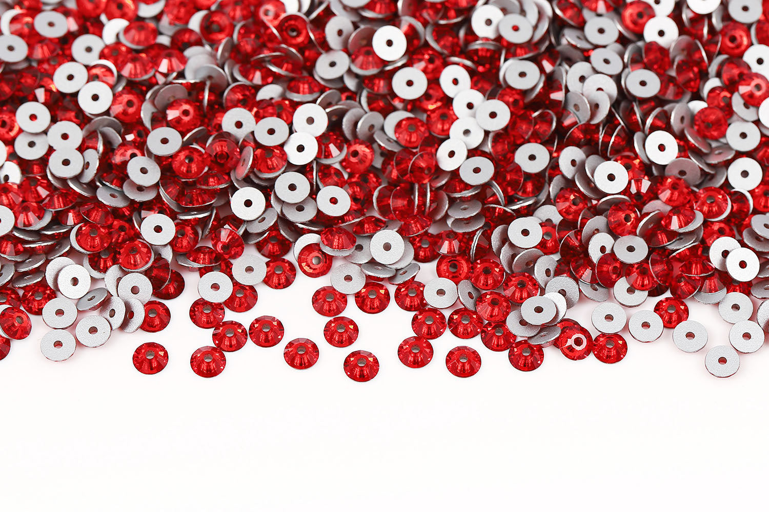 Preciosa Sew On Crystals Center Hole Flatback Lt.Siam