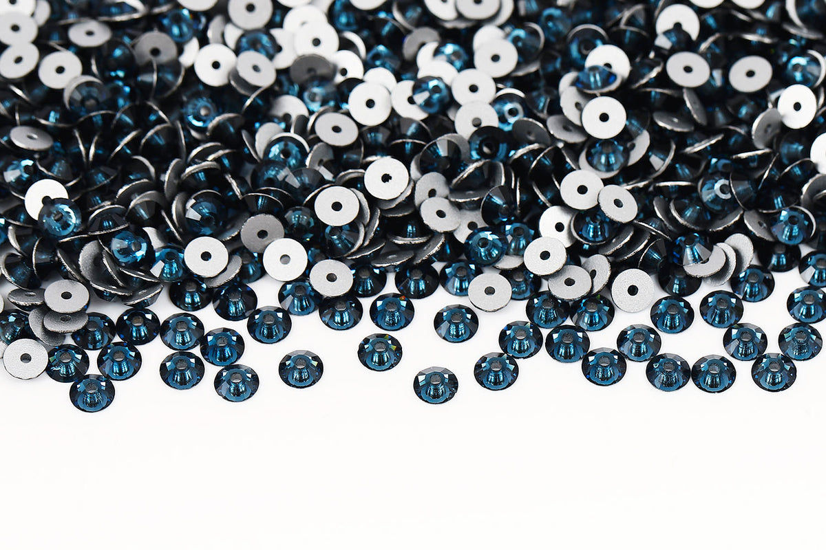 Preciosa Sew On Crystals Center Hole Flatback Montana