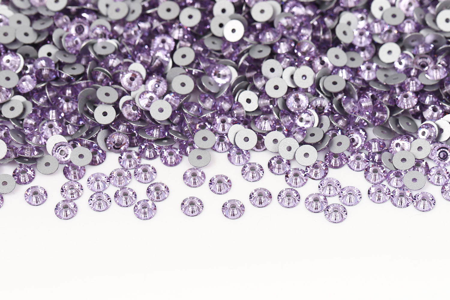 Preciosa Sew On Crystals Center Hole Flatback Violet