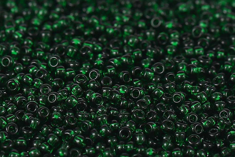 Preciosa Rocailles 8/0 Transparent Christmas Green col.50060