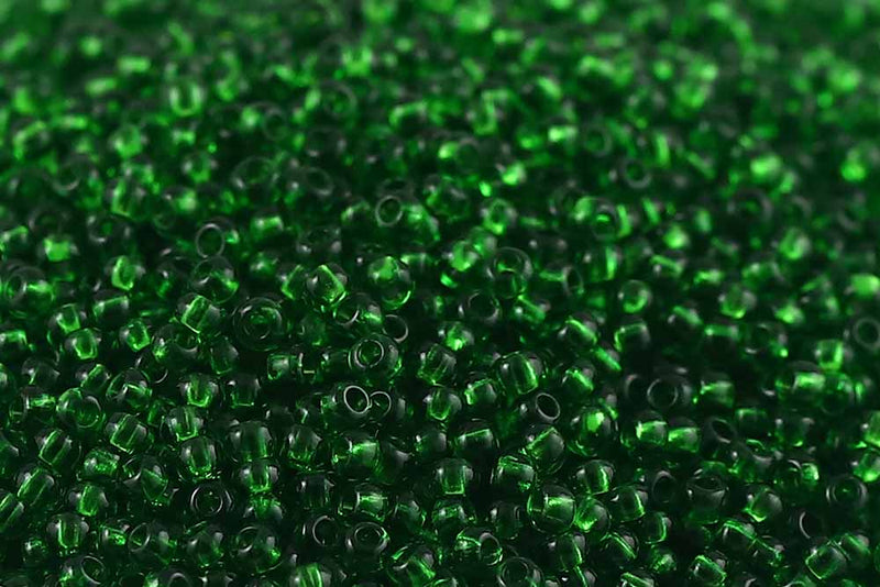 Preciosa Rocailles 8/0 Transparent Green col.50120