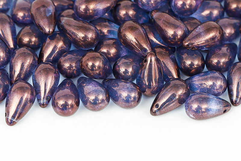 Drops 9×15mm Czech Glass Beads Col.00030-15726