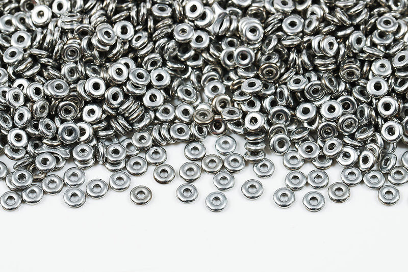 O-Beads 4×1mm Crystal Labrador Full 1-Hole Czech Beads