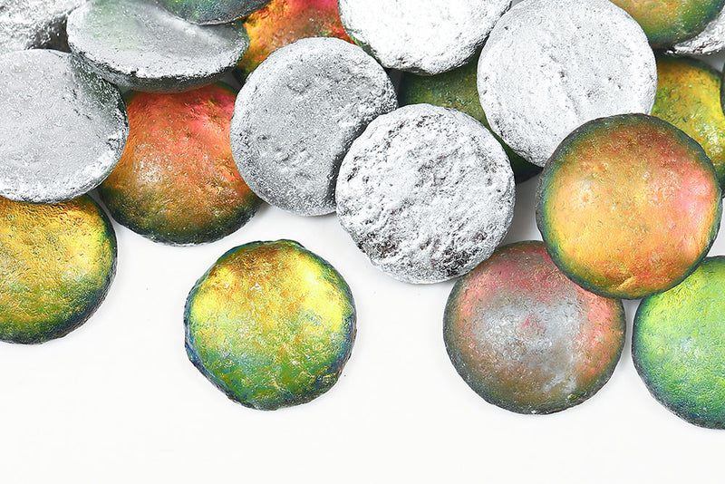Cabochons 18mm Vitrail Medium Etched Finish Nonporous Czech Beads