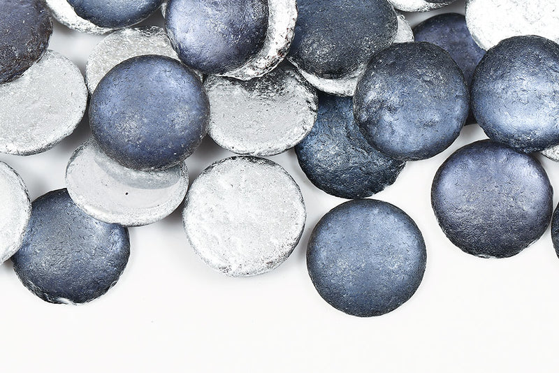 Cabochons 18mm Crystal Blue Star Etched Finish Nonporous Czech Beads