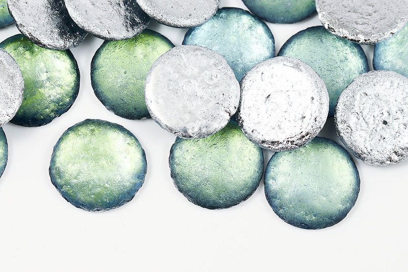 Cabochons 18mm Crystal Sahara Etched Nonporous Czech Glass Beads