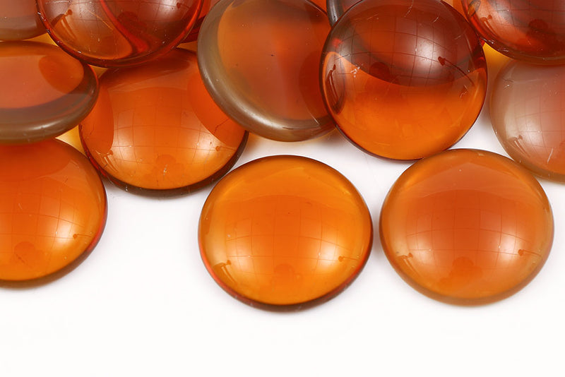 Cabochons 25mm Brown Sugar Nonporous Czech Glass Beads