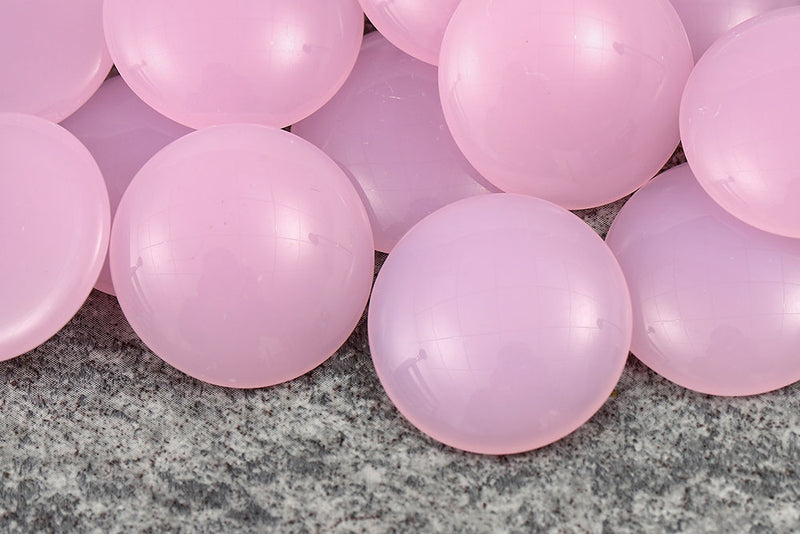 Cabochons 25mm Opal Lt.Rose Nonporous Czech Glass Beads