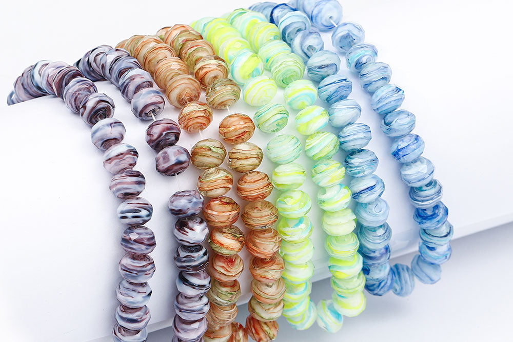 12mm Fire Polishied Donuts Lampwork Beads