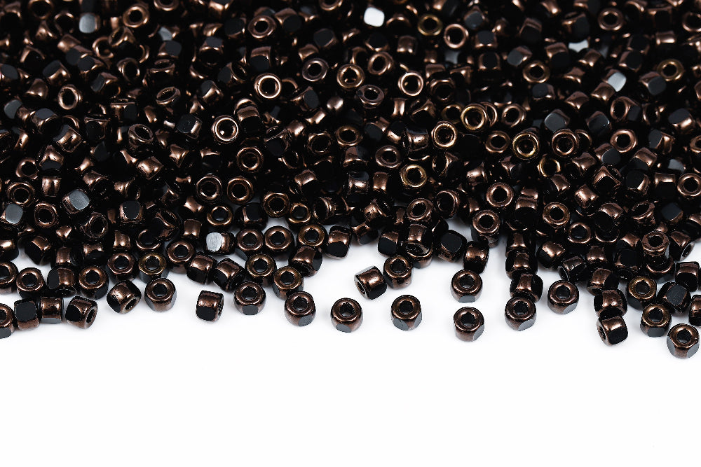 Matubo 3 Cut 6/0 Jet Red Luster Czech Seed bead