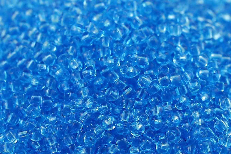 Preciosa Rocailles 11/0 Transparent Aqua Bohemica col.60010